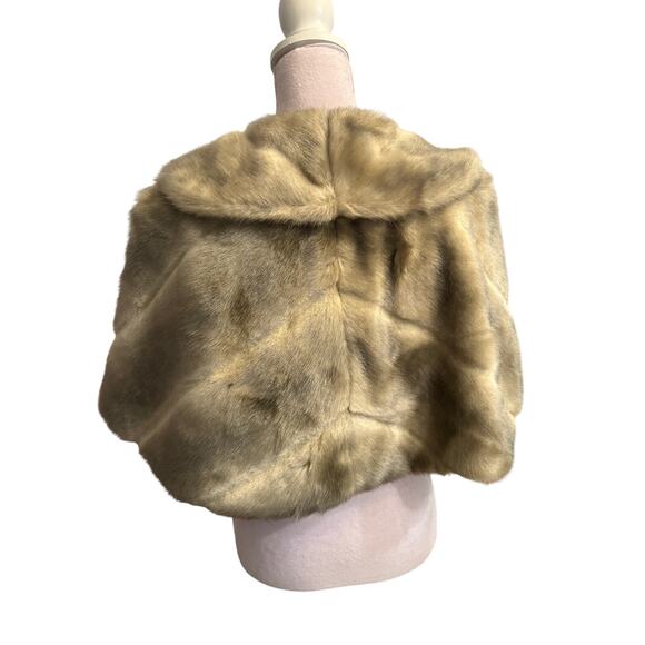 Eliza J Faux Fur Coat Capelet Bolero Shrug Size M - Picture 5 of 5